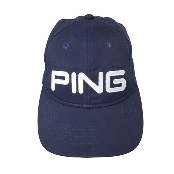 PING Sensorcool Golf Navy Blue Adjustable Strap Back Men's Hat Cap Embroidered - Picture 2 of 8